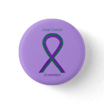 Anal Cancer Awareness Ribbon Custom Button Pins