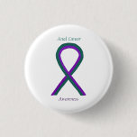 Anal Cancer Awareness Ribbon Custom Button Pins