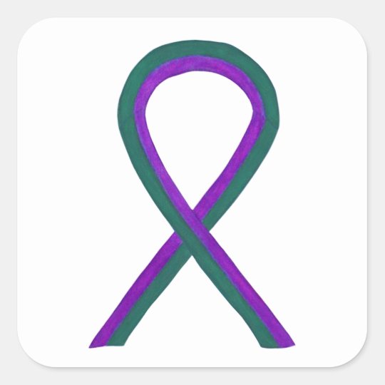 Anal Cancer Awareness Ribbon Custom Sticker Decals