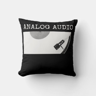 Analog Audio Audiophile Vinyl Records Throw Pillow
