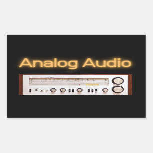 Analog Audio Old HI FI Rectangular Sticker
