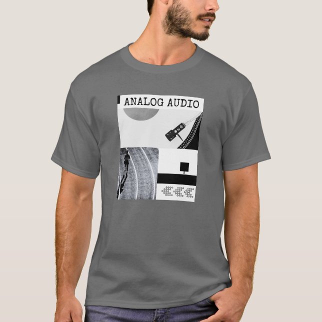 Analog Audio  Vinyl Record Player T-Shirt (Front)
