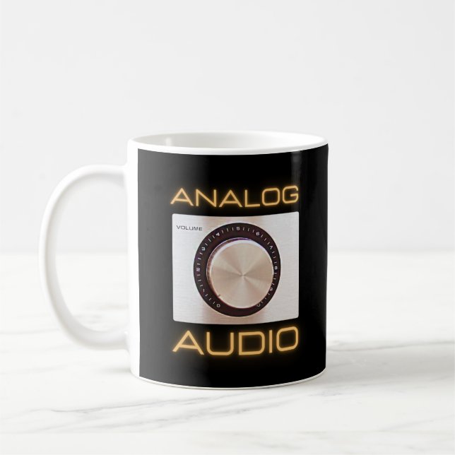 Analog Audio Volume Knob Audiophiles Coffee Mug (Left)