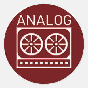 Analog (cassette) classic round sticker