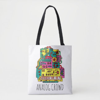 Analog Crowd Doodle Tote Bag
