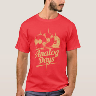 Analog Days Vintage Vinyl Record Music Lover 90s f T-Shirt