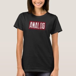 Analog Distressed Audio Musicians Retro Aesthetic  T-Shirt