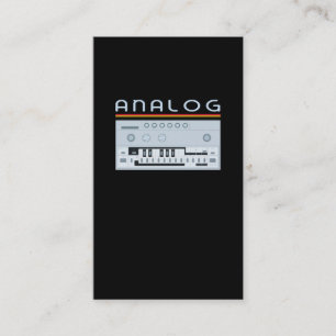 Analog Drum Machine Synth Keyboard Synthesizer Business Card