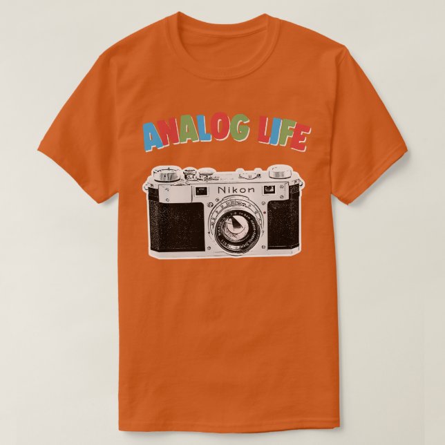 Analog Life Camera Geek Gift Design 1 T-Shirt (Design Front)