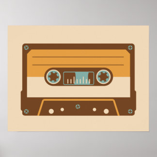 Analog Mix Tape Cassette Poster