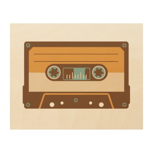 Analog Mix Tape Cassette Wood Wall Decor