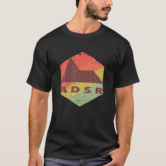 Analog Modular Synthesizer ADSR T-Shirt (Front)