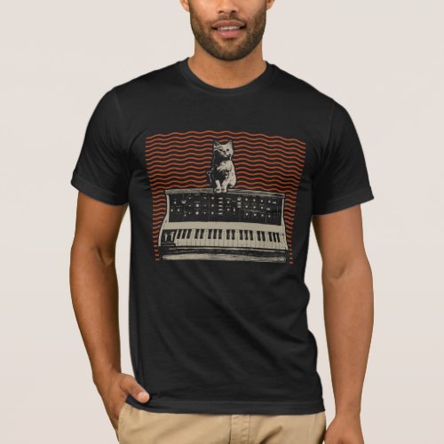 Analog Modular Synthesizer Cat Music Producer T_Shirt