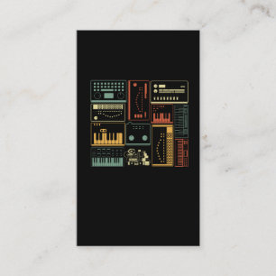 Analog Modular Synthesizer Music Producer Keyboard Business Card