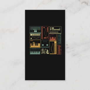 Analog Modular Synthesizer Music Producer Keyboard Business Card