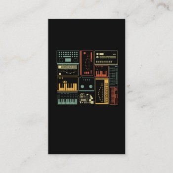 Analog Modular Synthesizer Music Producer Keyboard Business Card by Designer_Store_Ger at Zazzle