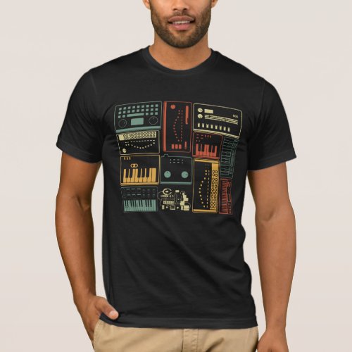 Analog Modular Synthesizer Music Producer Keyboard T_Shirt