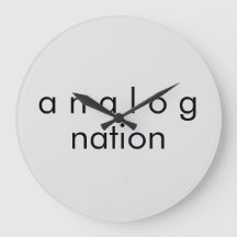 Analog Nation Audio Gray Quartz Wall Clock