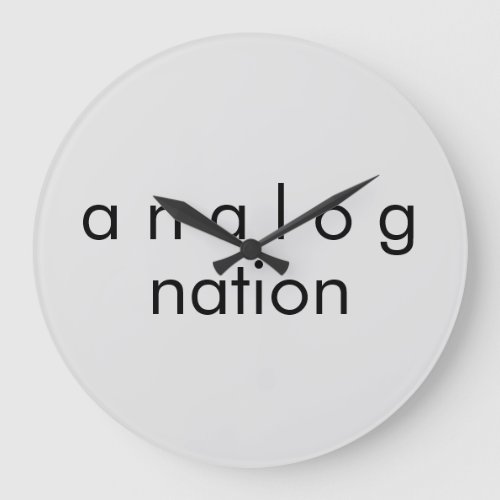 Analog Nation Audio Gray Quartz Wall Clock