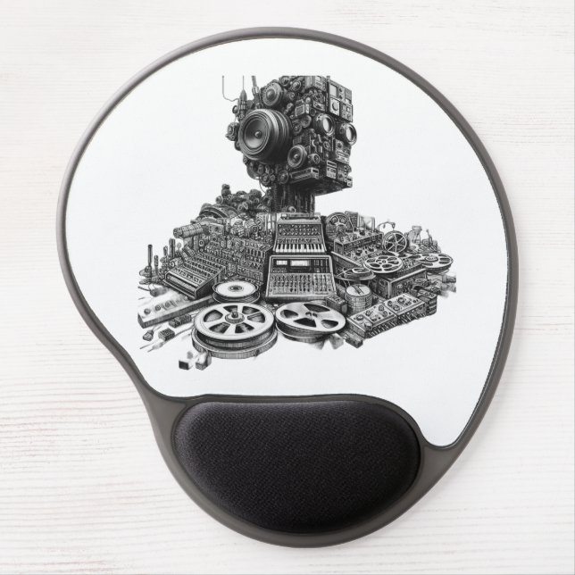 Analog Robot Head: Modular Synth Design  Mousepad (Front)
