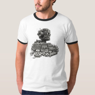 Analog Robot Head: Modular Synth Design T-Shirt