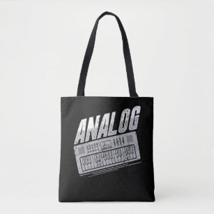 Analog Synth Keyboard Drum Machine Synthesizer Tote Bag