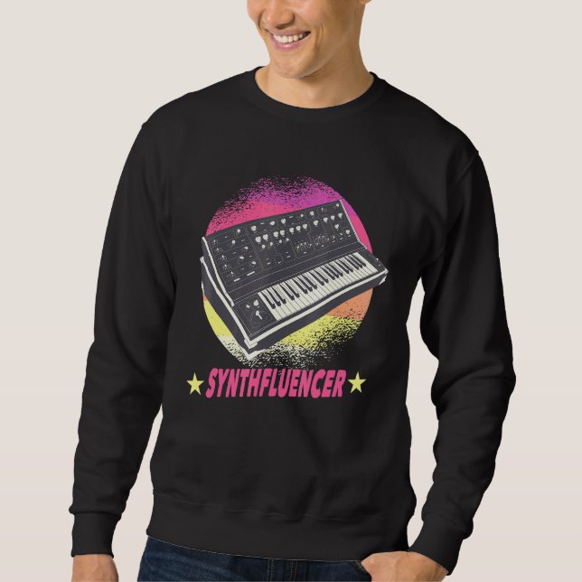 Analog Synthesizer - Synthfluencer - Synth Retro P Sweatshirt (Front)