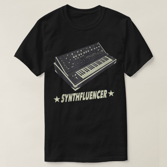 Analog Synthesizer  Synthfluencer  Synth Retro Pro T-Shirt (Design Front)