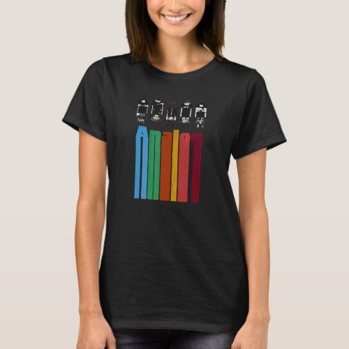 Analog Vacuum Tubes Audio Valve Amps Retro Aesthet T_Shirt