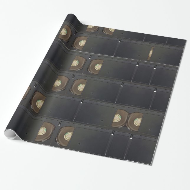 Analog Videocaesettes Wrapping Paper (Unrolled)