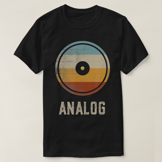 Analog Vinyl Retro Music Lover Vintage Record Audi T-Shirt (Design Front)