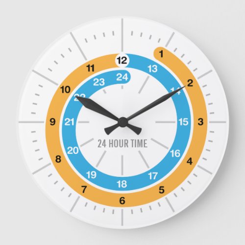 Analogue 24 Hour Wall Clock