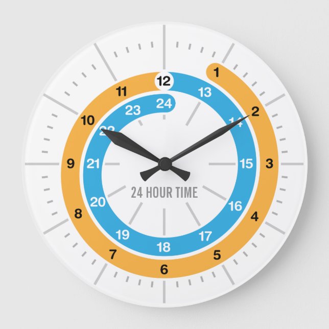 Analogue 24 Hour Wall Clock (Front)
