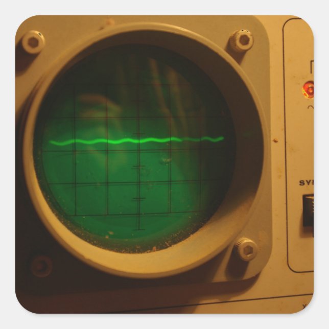 Analogue Oscilloscope 1964 Square Sticker (Front)