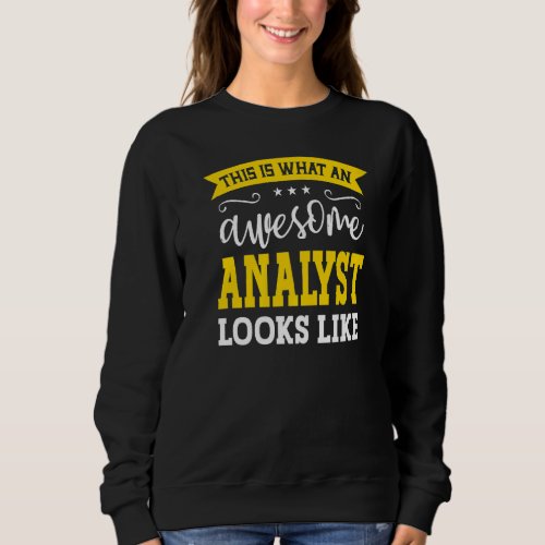 Analyst Job Title Employee Funny Worker Profession Sweatshirt