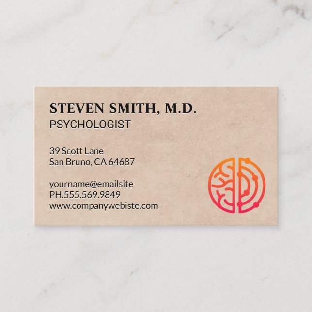 Analytic and Creative Mind | Psychology  Business Card (Front)