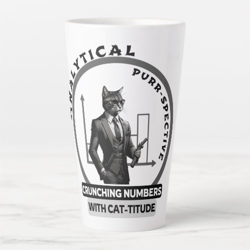 Analytical Purr_spective Crunching Numbers  Latte Mug