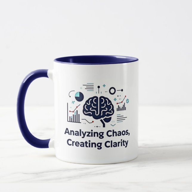  Analyzing Chaos, Creating Clarity two tone Mug (Left)