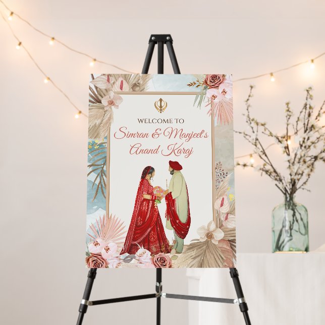Anand Karaj ceremony welcome signs (In Situ (Stand))