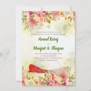 Anand Karaj invitations & Sikh wedding cards