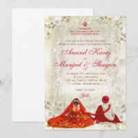 Anand Karaj invites & Sikh wedding invitations