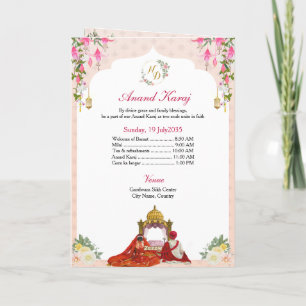 Anand Karaj, Sagan & Jaggo Wedding Card 4page