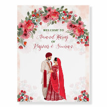 Anand Karaj Sign, Sikh wedding welcome sign