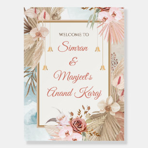 Anand Karaj signs & Sikh wedding welcome signs