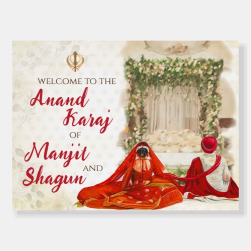 Anand Karaj Signs Sikh Welcome Sign  Sikh wedding