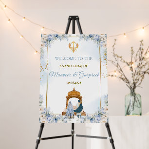  Anand Karaj Welcome Board, Sikh Wedding Sign 