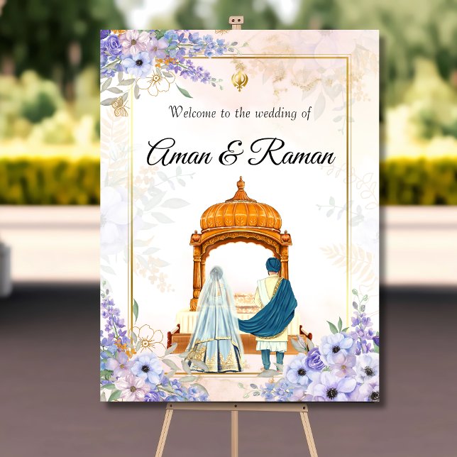 Anand Karaj welcome sign Sikh wedding signs (Creator Uploaded)