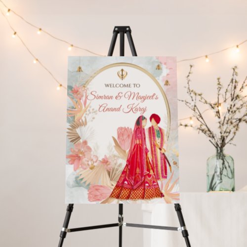 Anand Karaj Welcome Sign Sikh Weddings Signs