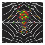 Anansi&#39;s Web Grinning Spider Digital Art Faux Canvas Print