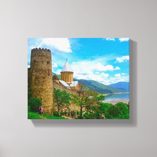 Ananuri Castle Georgia Aragvi Caucuses Mountains Canvas Print (Front)